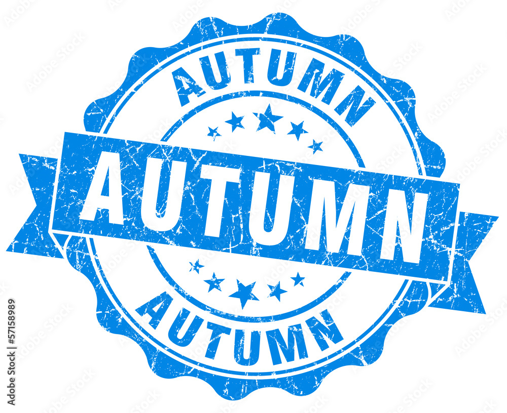 autumn blue grunge old style stamp autumn blue grunge old style stamp