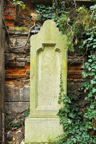 tombstone on old cemetery