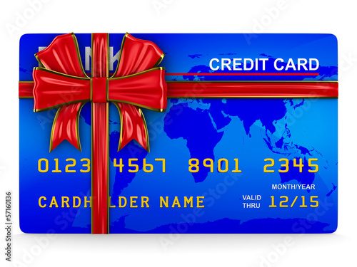 credit card on white. Isola...