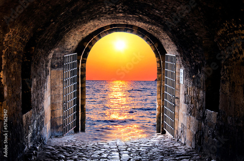 Tunnel and sea