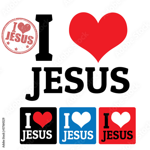 I love Jesus sign and labels