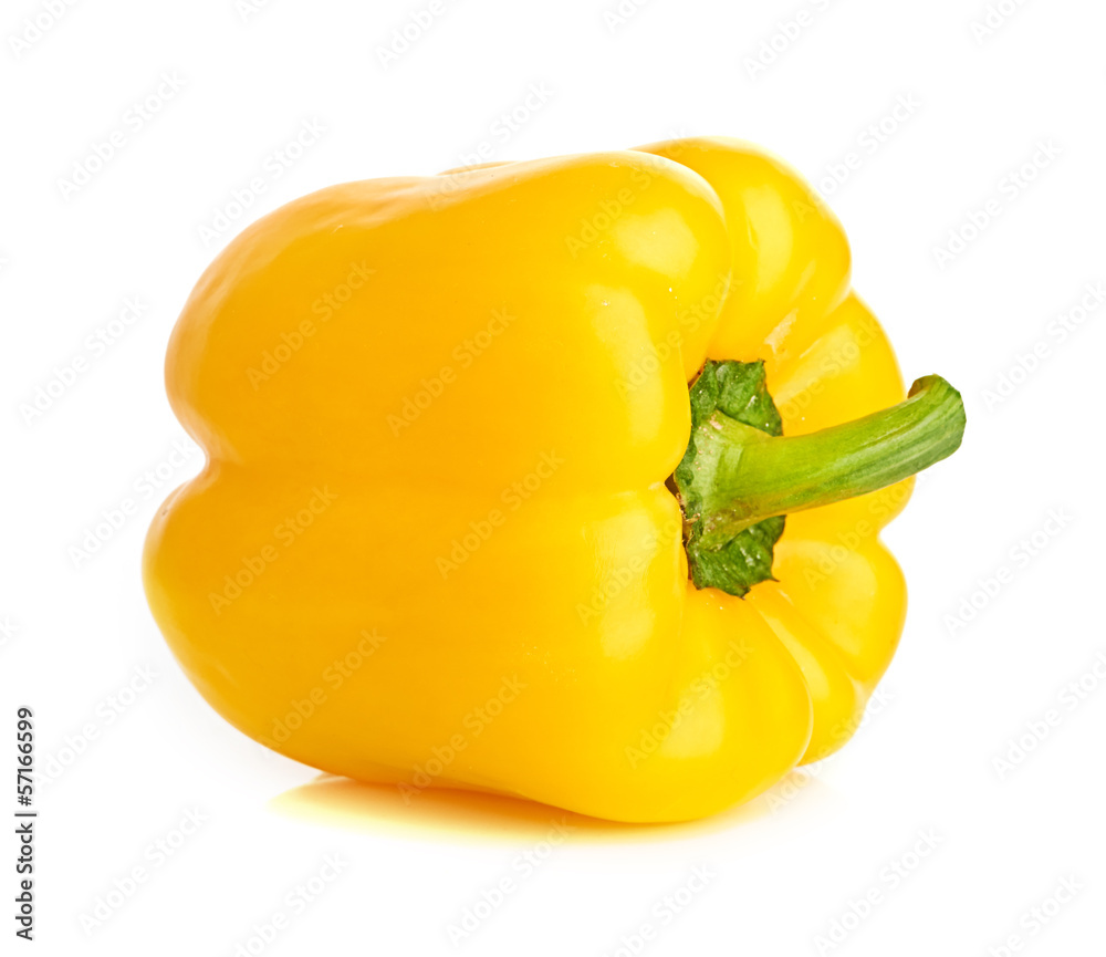 sweet yellow pepper isolated on white background sweet yellow pepper isolated on white background