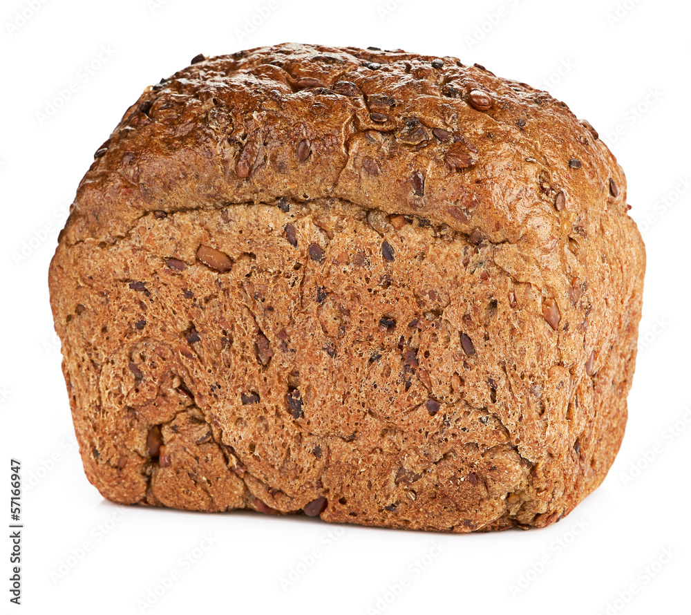 whole grain bread isolated on white background whole grain bread isolated on white background