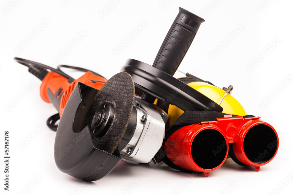 worker tools isolated on white