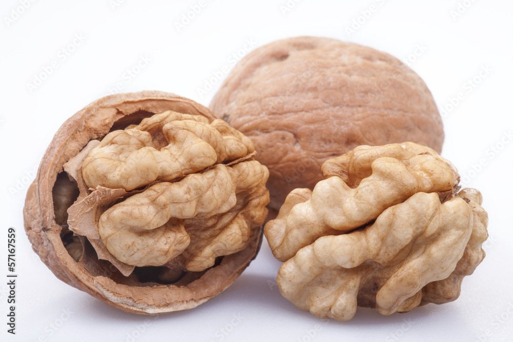 Walnuts isolated on white Walnuts isolated on white