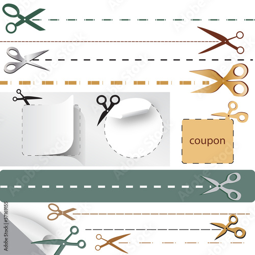 Coupon Cut - Vector Illustration
