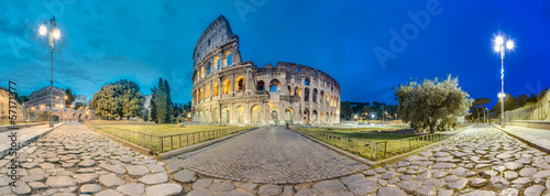 The Colosseum, or the Coliseum in Rome, Italy