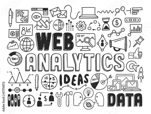 Web analytics doodle elements