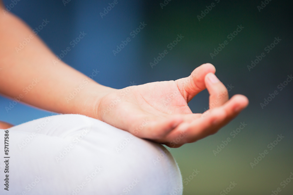 Close up View of Woman in Lotus Position Close up View of Woman in Lotus Position