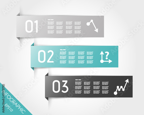 turquoise three infographic stickers