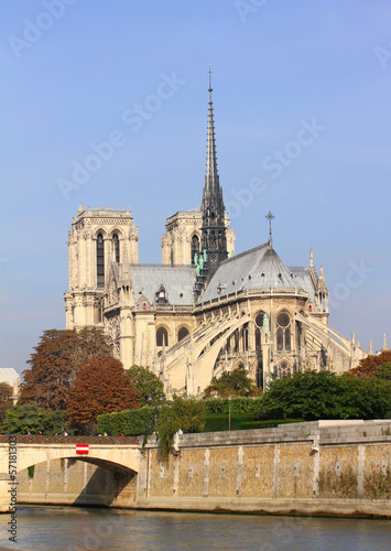 Notre Dame de Paris and the Seine river in Paris