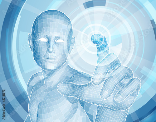 Future technology 3D app co...