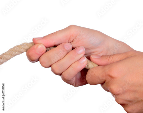 hand and rope