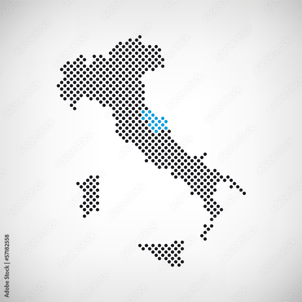 Marken Italien Karte punktiert