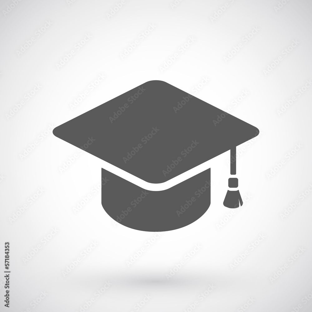 Graduation cap icon Stock Vector | Adobe Stock