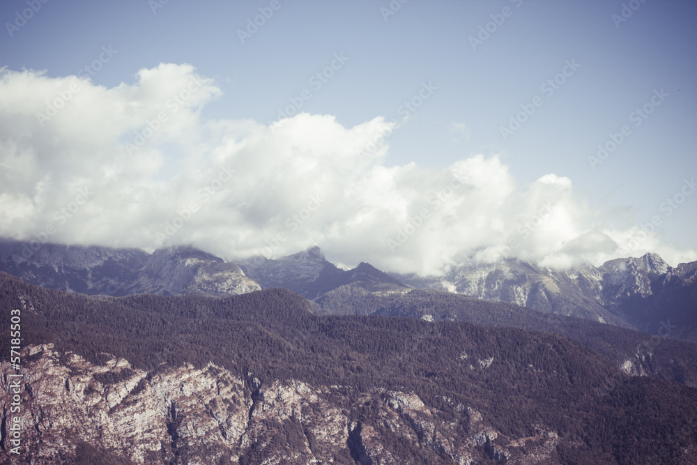 mountain landscape - colorized photo