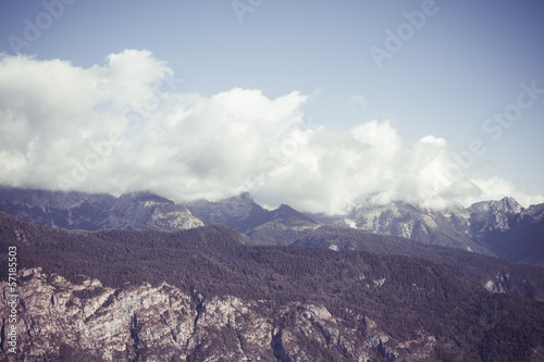 mountain landscape - colorized photo
