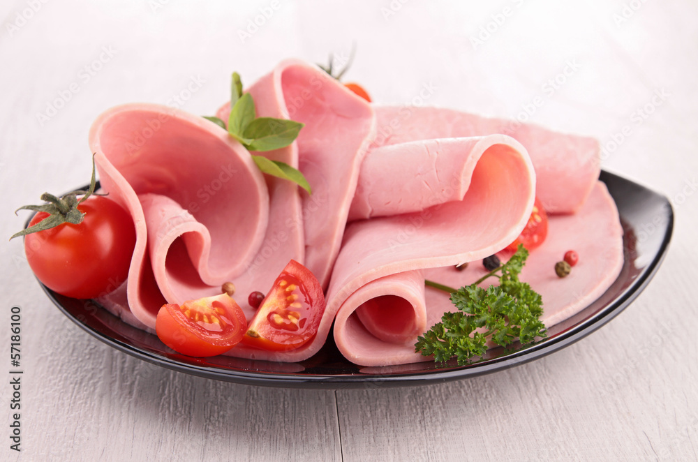 sliced pork ham sliced pork ham