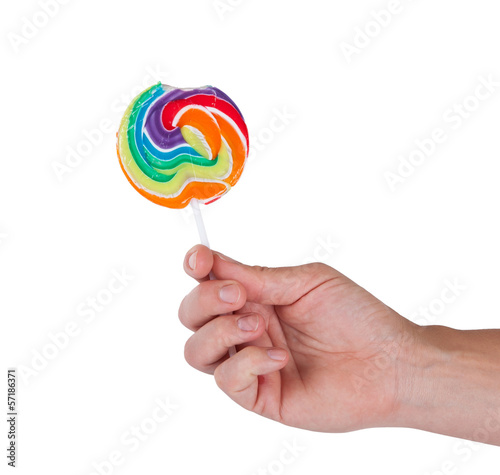 Lollipop in hand