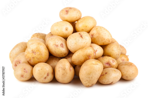 Big heap of ripe potato
