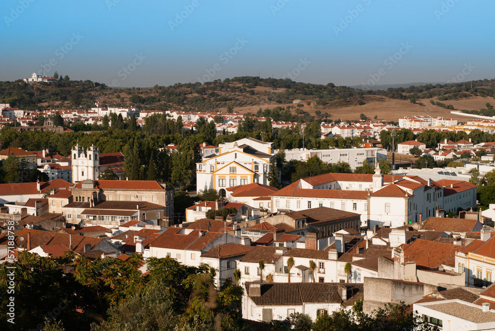 Looking over typical houses in Montemor