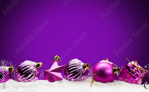 Merry Christmas -purple background