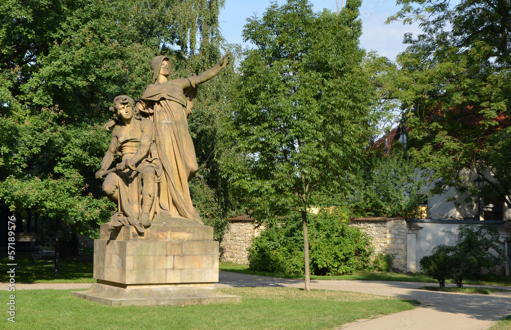 Obraz premium Sculptural group Premysl & Libuse