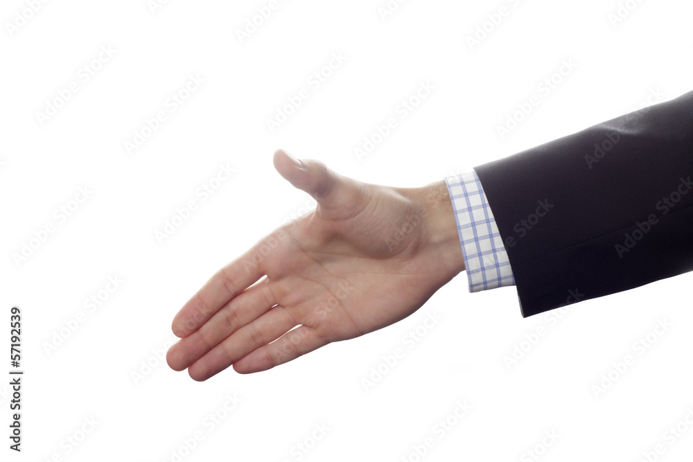 Businessman offering for handshake Businessman offering for handshake