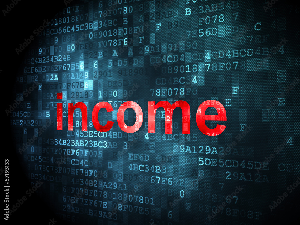 Fototapeta premium Finance concept: Income on digital background