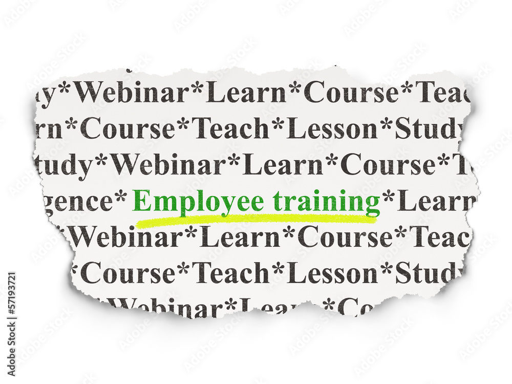 Education concept: Employee Training on Paper background