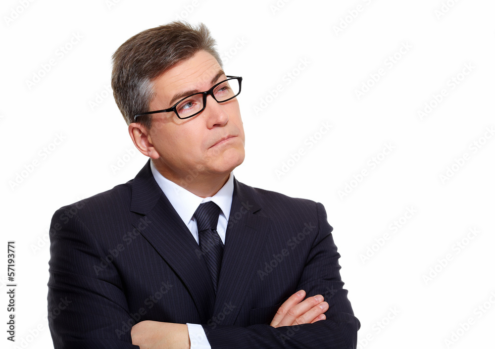 Businessman thinking solution.