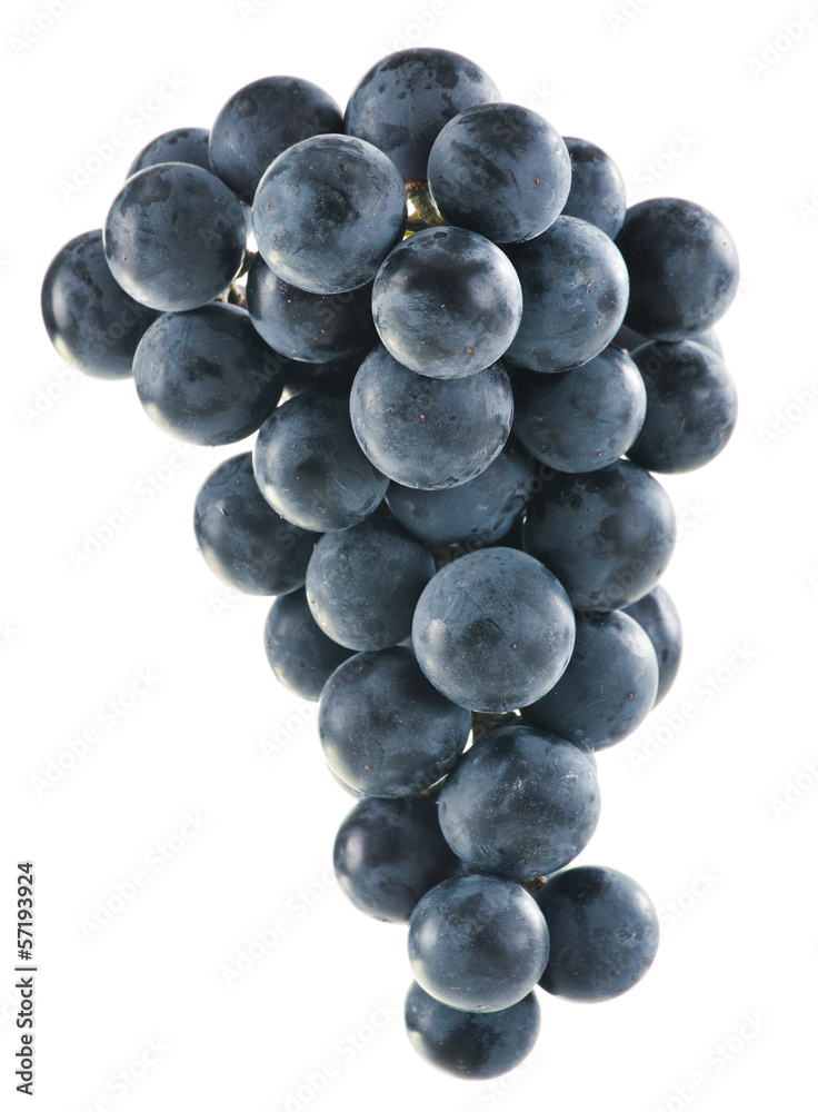 Bunch of fresh red grapes isolated on white Bunch of fresh red grapes isolated on white