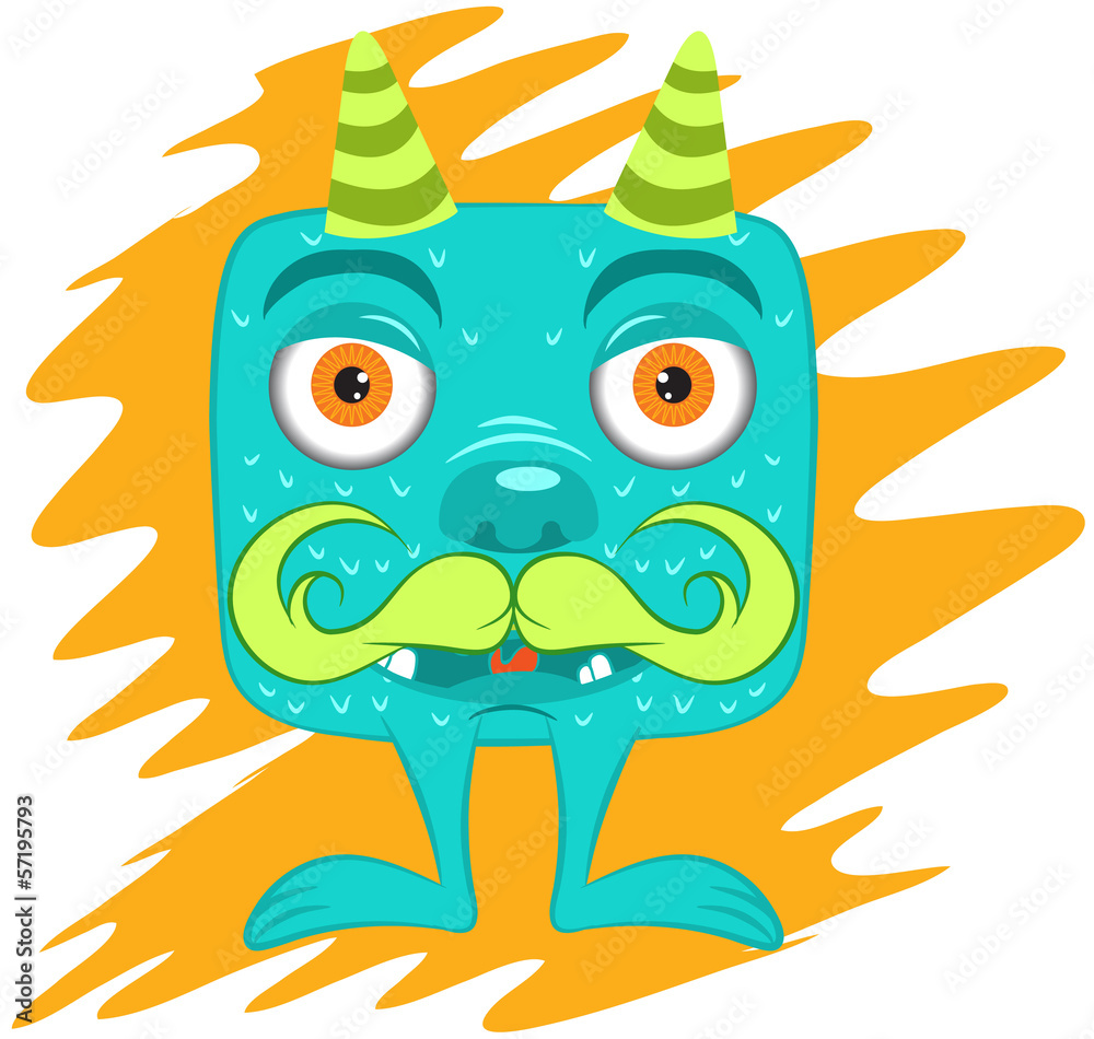 Fototapeta premium Illustration vector of cartoon cute monster