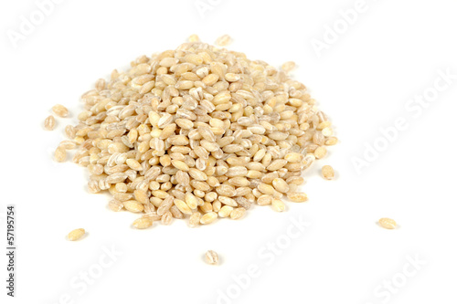 Pearl Barley Isolated on White Background