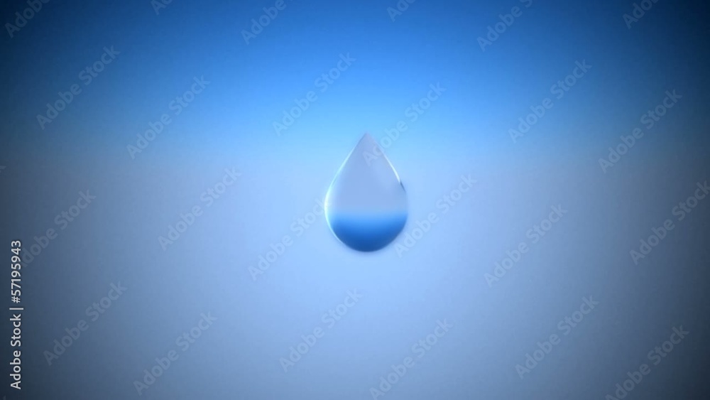 Goccia blu, acqua benessere, cristallo, idratazione
