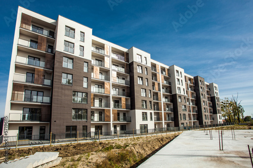 Residental Building on sky background