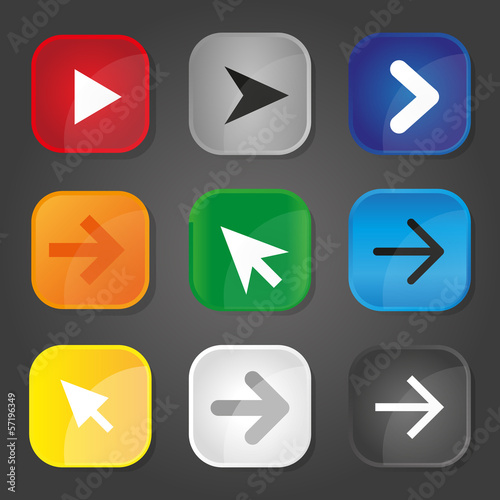 Free Download Web buttons arrows - GFXLoad