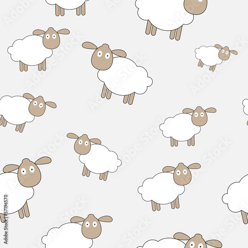 Abstract lamb seamless pattern background vector illustration