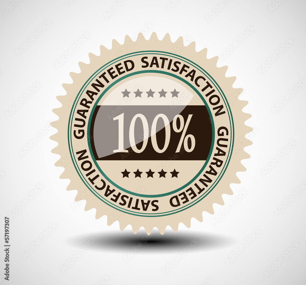 Satisfaction guaranteed label vector illustration Satisfaction guaranteed label vector illustration