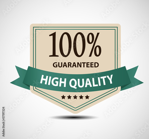 Satisfaction guaranteed label vector illustration