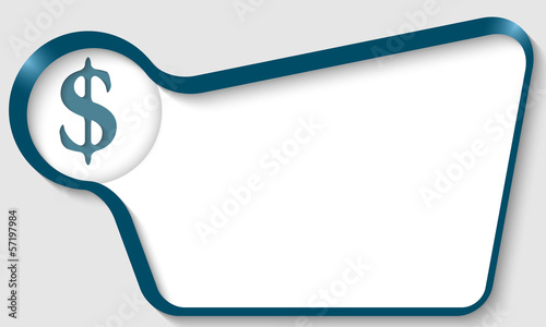 blue text box with dollar sign