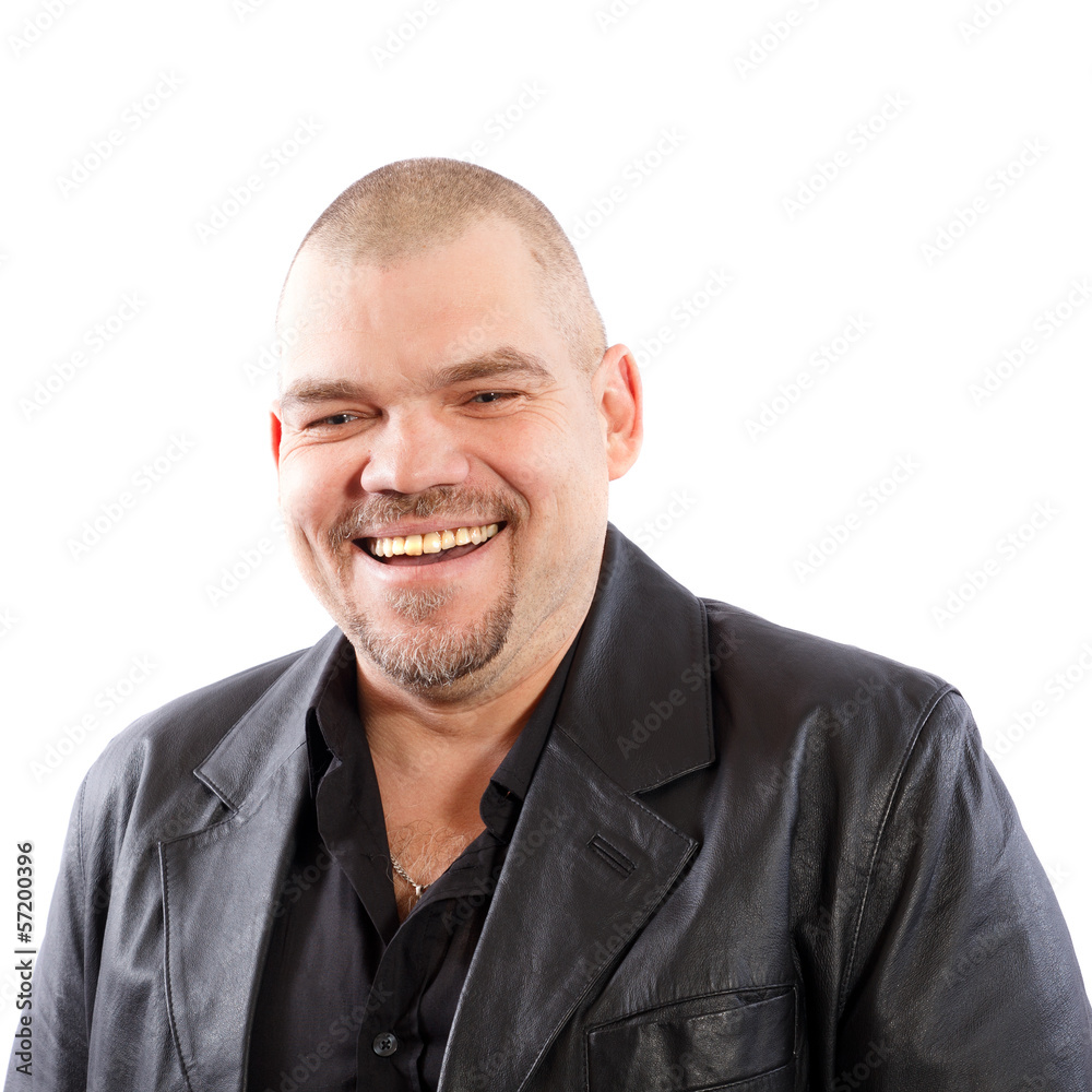 smiling man in black leather jacket smiling man in black leather jacket