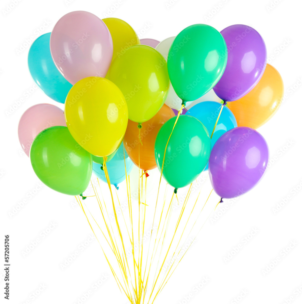Colorful balloons isolated on white Colorful balloons isolated on white