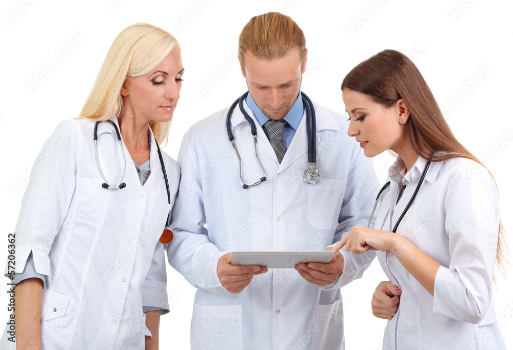 Medical workers isolated on white Medical workers isolated on white