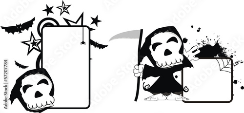 funny death cartoon copy space pack in vector format