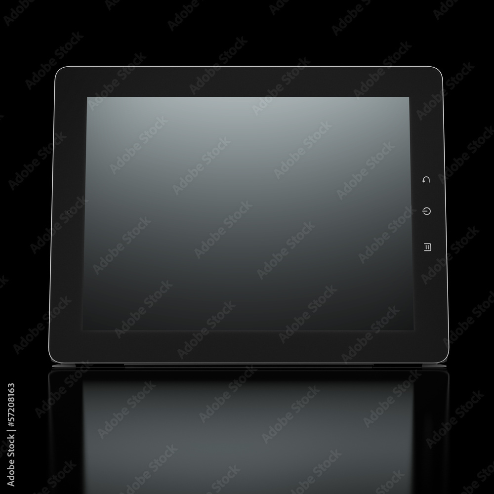 tablet pc on black background tablet pc on black background