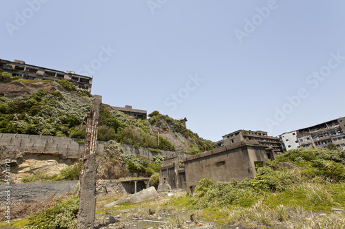 hashima island, The ruin old coal island in Japan called Hashima