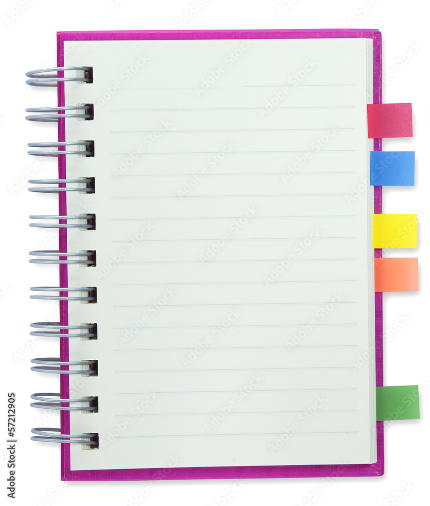 Fototapeta blank notebook Pink cover