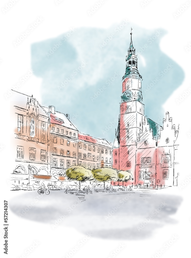 Breslau-Wroclaw - obrazy, fototapety, plakaty 