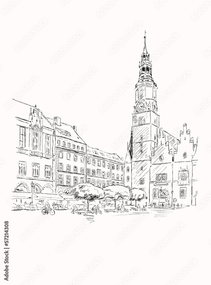 Naklejka premium Breslau-Wroclaw
